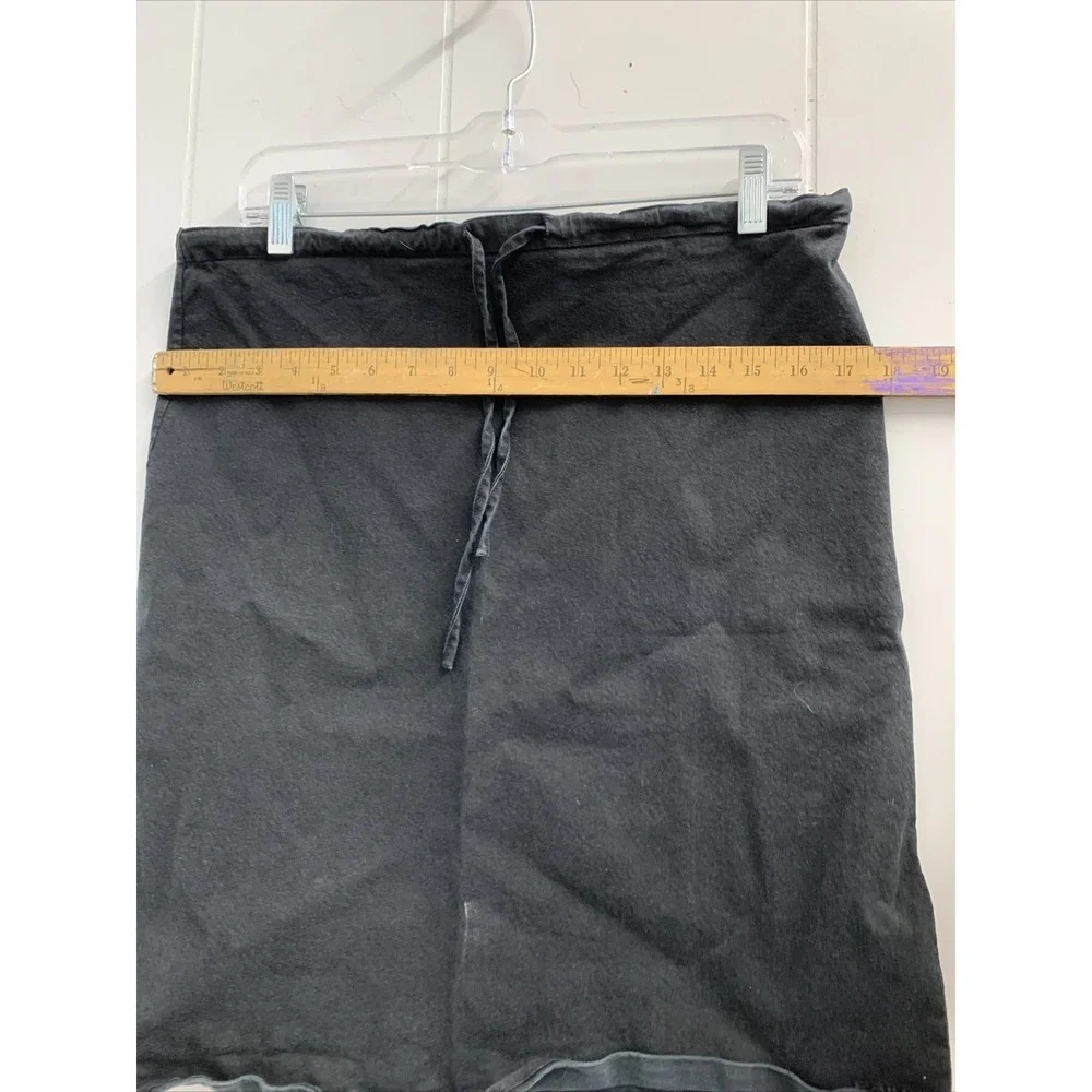 Kavu Skirt Women's Size Large Short Pull On Tie Off Black Slit Casual Cotton‎